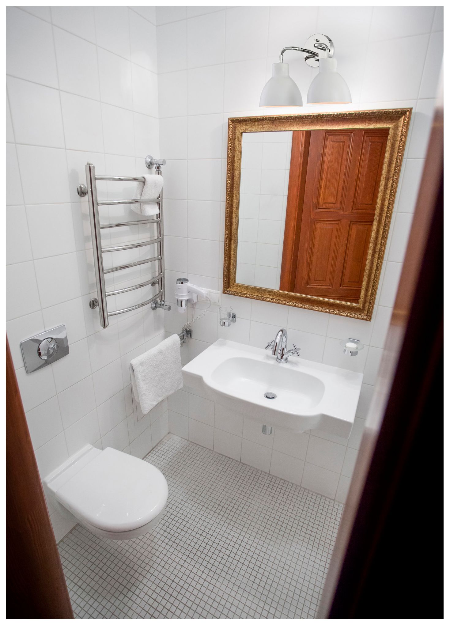 Image 5 Sloan; 2 Light; Vanity; Polished Nickel Finish with Matte White Shade more views