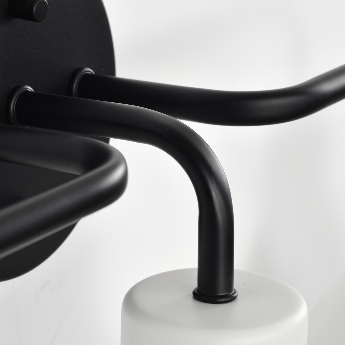 Sloan 21 3/4" Wide 3-Light Matte Black White Vanity Bath Light