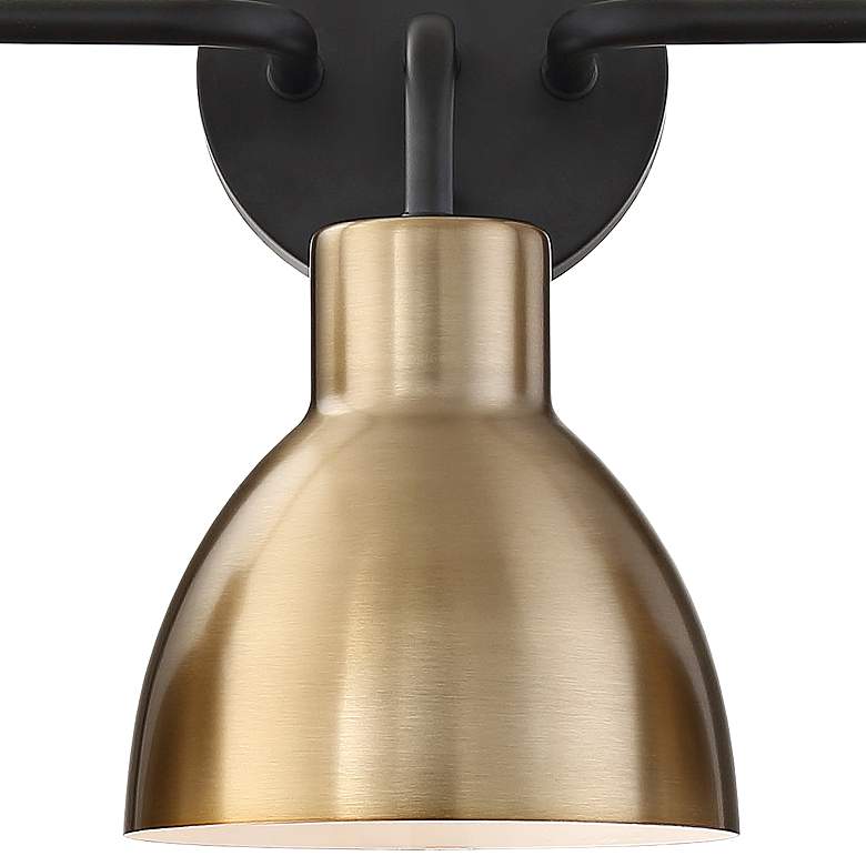 Image 4 Sloan; 3 Light; Vanity; Matte Black and Burnished Brass Finish more views