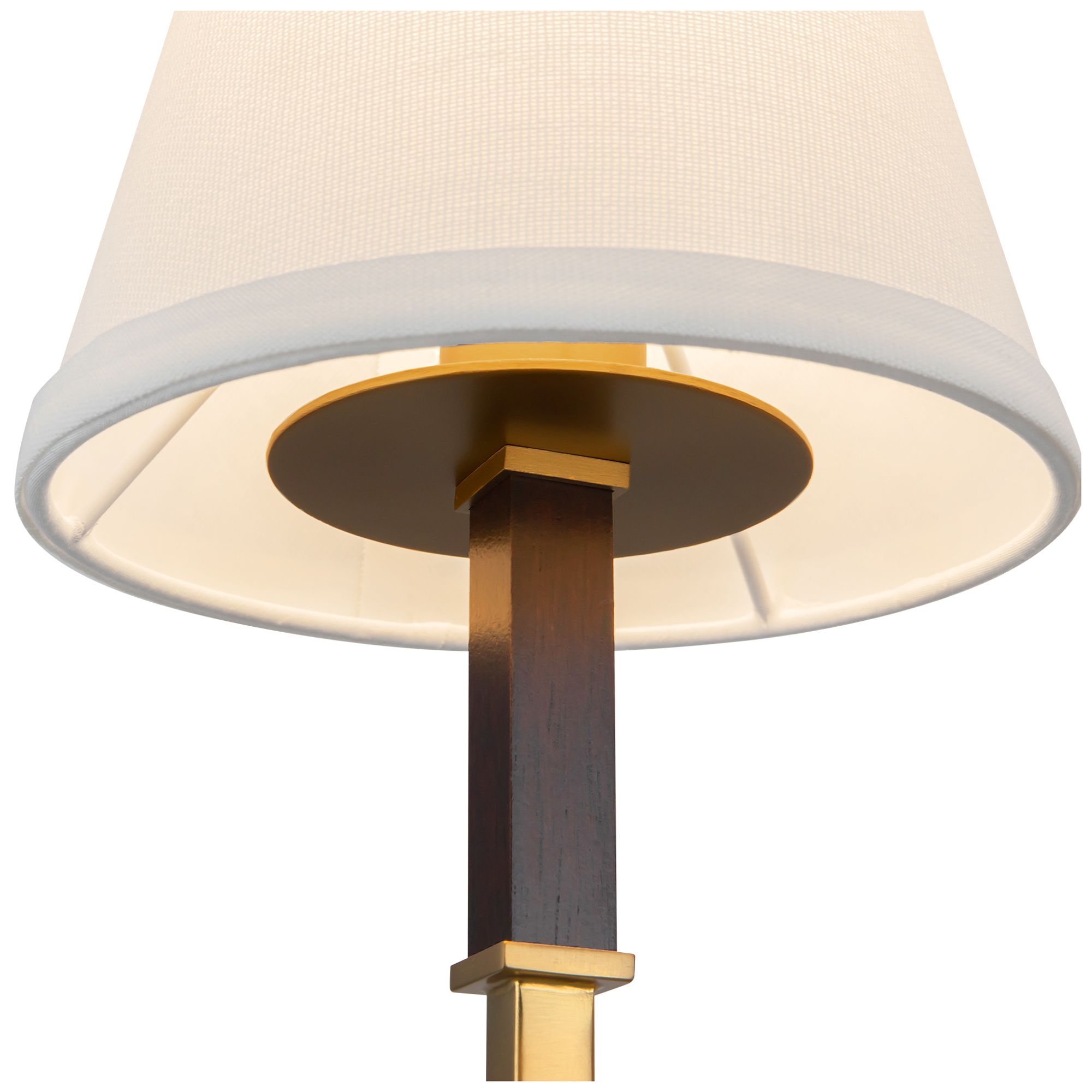 Image 4 Sloan 30-in Brushed Gold Chandelier with White Linen Shade more views