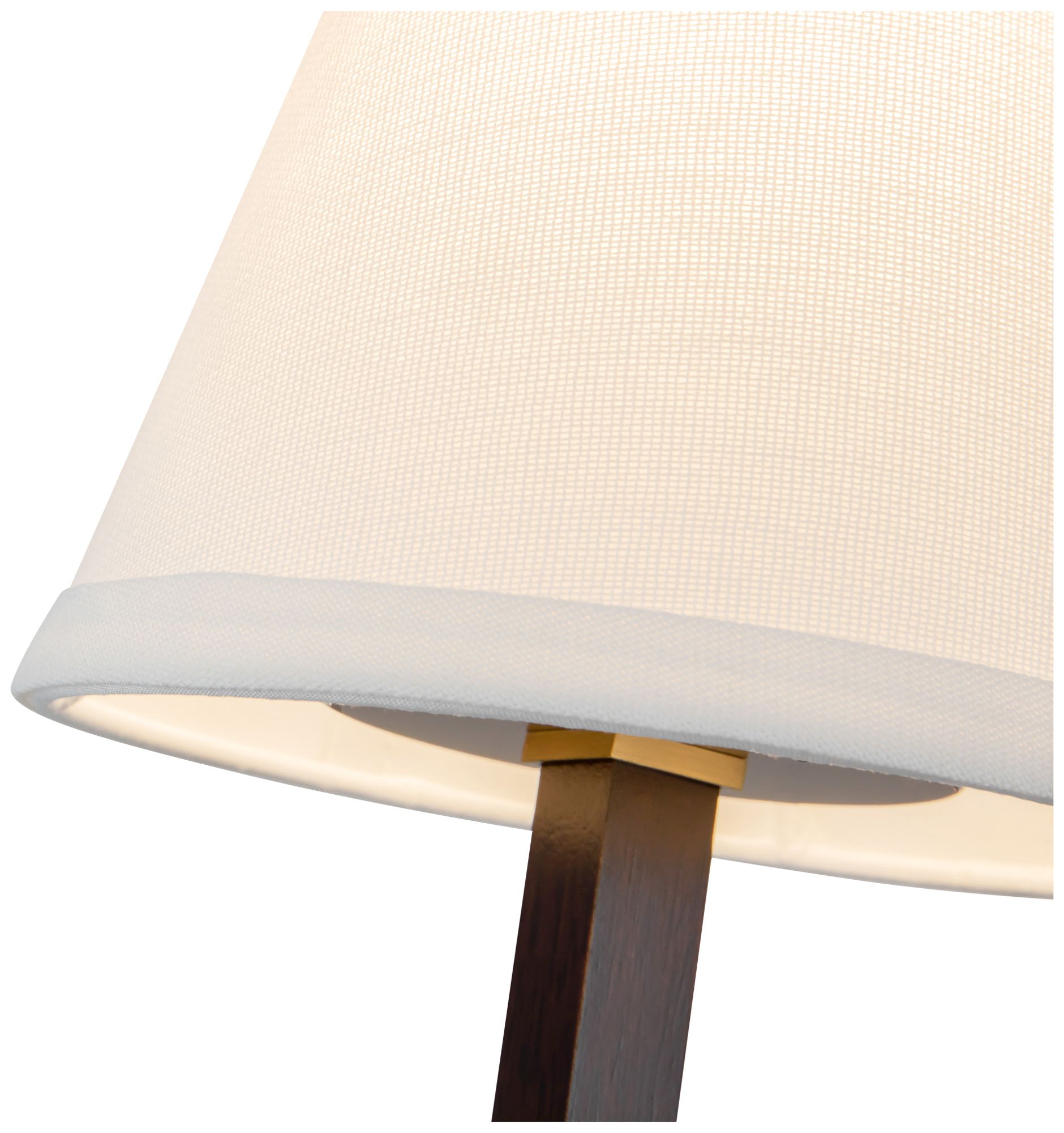 Image 5 Sloan 30-in Brushed Gold Chandelier with White Linen Shade more views