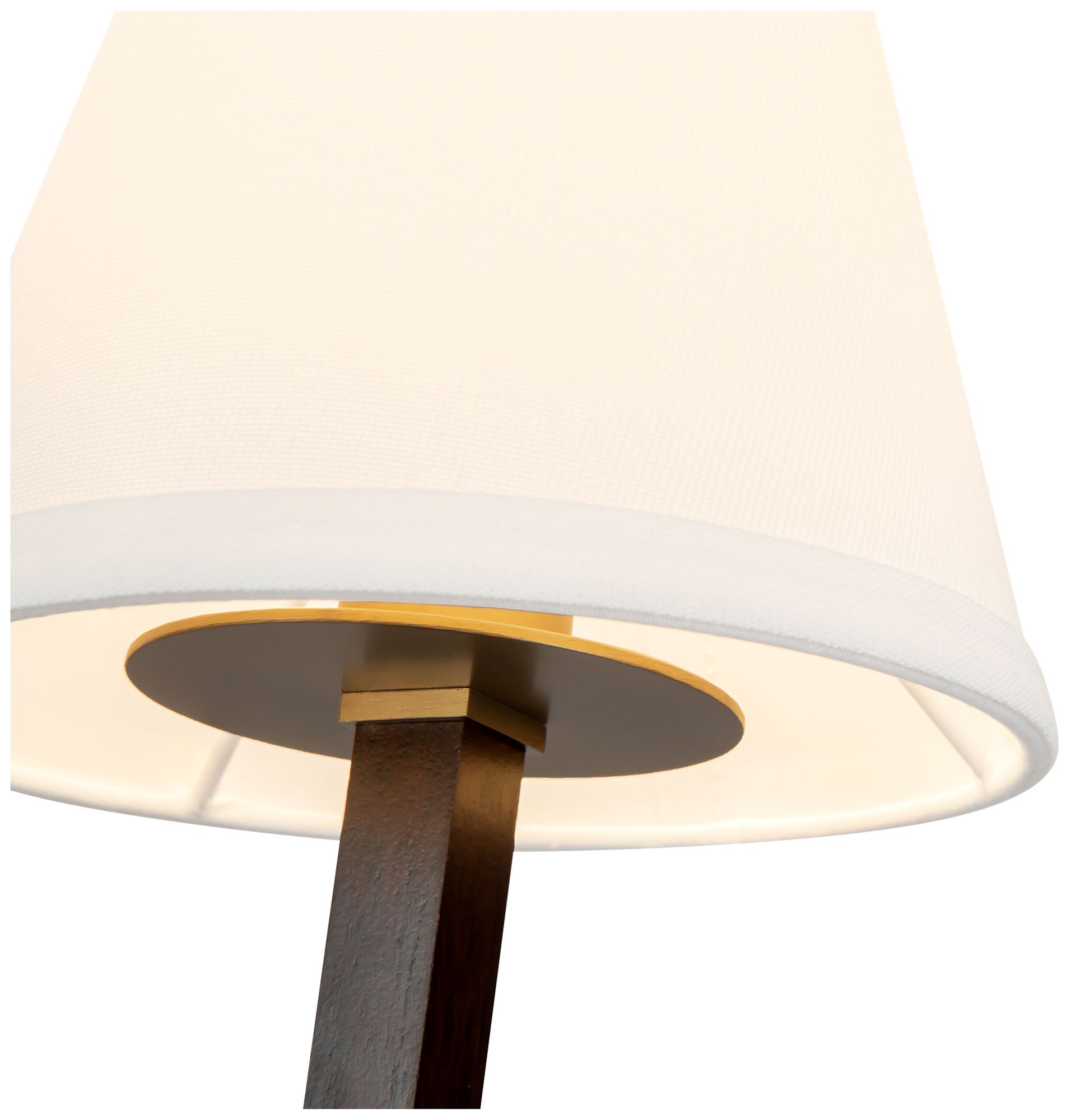 Image 4 Sloan 30-in Brushed Gold Linear Pendant with White Linen Shades more views