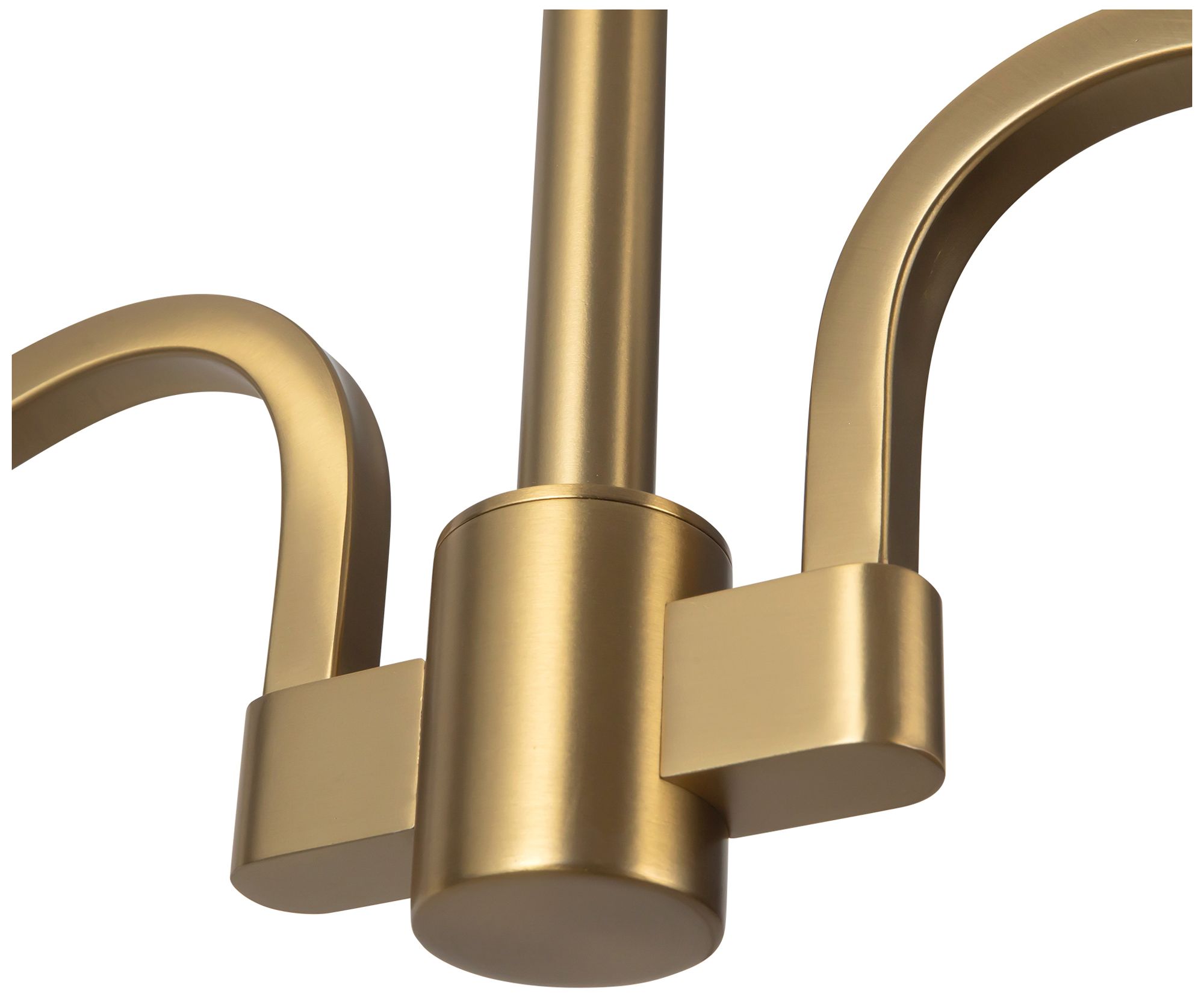 Image 5 Sloan 30-in Brushed Gold Linear Pendant with White Linen Shades more views