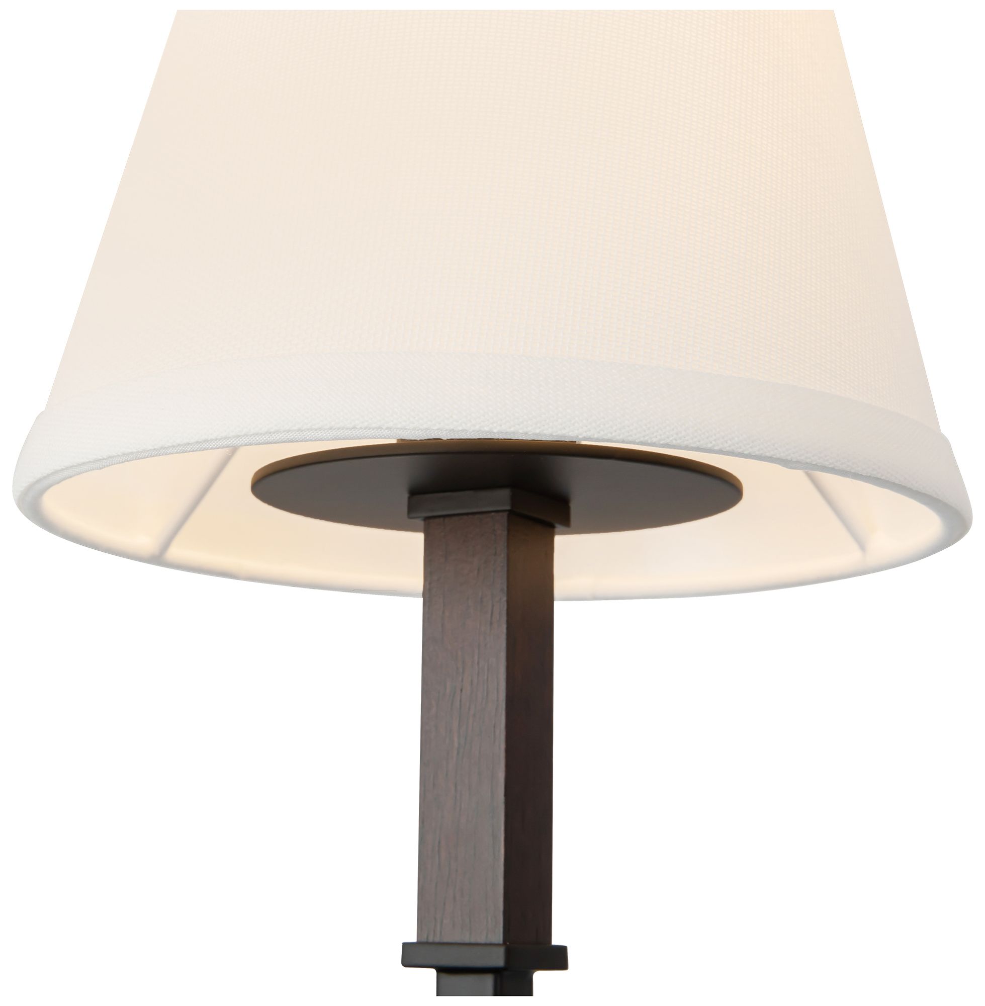 Image 4 Sloan 30-in Matte Black Chandelier with White Linen Shade more views