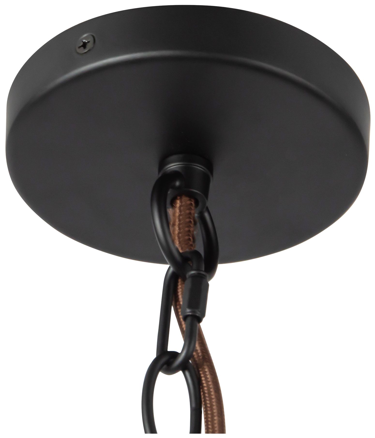 Sloan 30-in Matte Black Chandelier with White Linen Shade