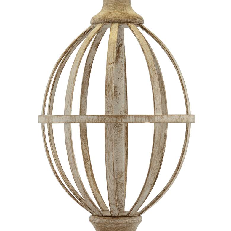 Sloan Wood Finish Open Orb Cage Table Lamps Set of 2 more views