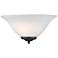 Sloane 13 1/8" Wide Matte Black 1-Light Wall Sconce with Opal Glass