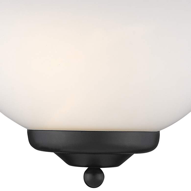 Image 2 Sloane 13 1/8" Wide Matte Black 1-Light Wall Sconce with Opal Glass more views