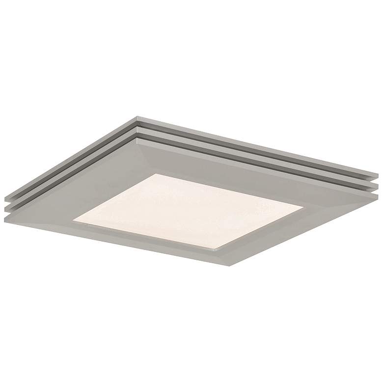 Image 1 Sloane 15 inch Square Satin Nickel LED Ceiling Light 