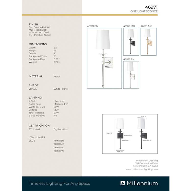 Image 6 Sloane 26" High Polished Nickel Wall Sconce more views