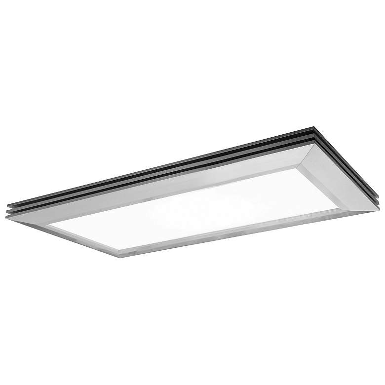 Image 1 Sloane 27 inch Wide Satin Nickel LED Ceiling Light