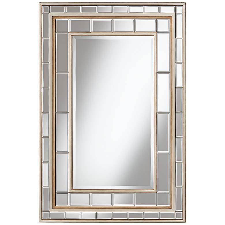 Image 1 Sloane 34 3/4 inch High Decorative Silver Wall Mirror