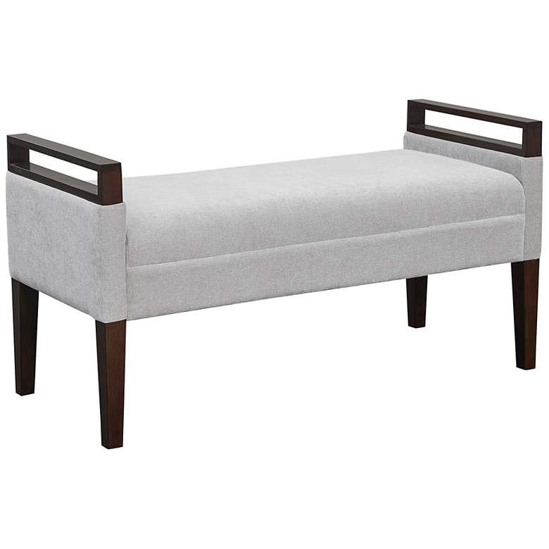 Image 2 Sloane 42 inch Wide Light Gray Fabric Rectangular Accent Bench