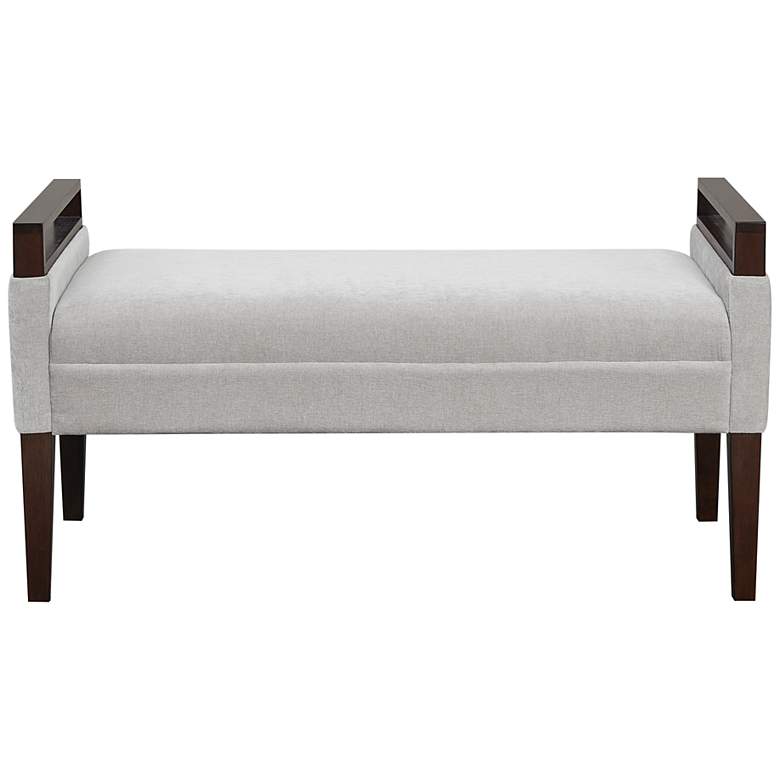 Image 5 Sloane 42 inch Wide Light Gray Fabric Rectangular Accent Bench more views