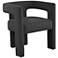 Sloane Black Velvet Sculpture Accent Chair