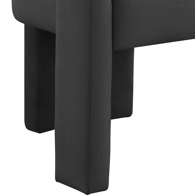 Image 5 Sloane Black Velvet Sculpture Accent Chair more views