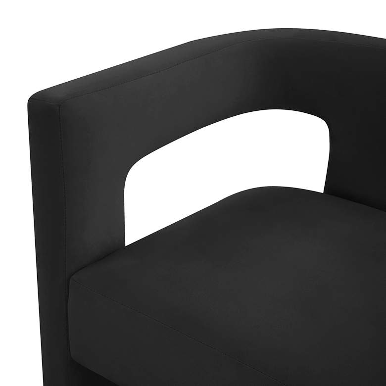 Image 6 Sloane Black Velvet Sculpture Accent Chair more views