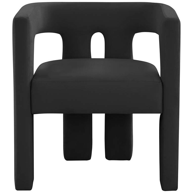 Image 7 Sloane Black Velvet Sculpture Accent Chair more views
