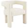 Sloane Cream Velvet Sculpture Accent Chair