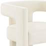 Sloane Cream Velvet Sculpture Accent Chair in scene