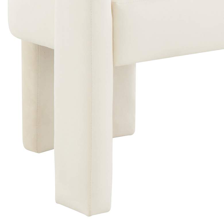 Image 5 Sloane Cream Velvet Sculpture Accent Chair more views