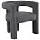 Sloane Dark Gray Velvet Sculpture Accent Chair