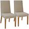 Sloane Ribbed Back Taupe Dining Chair Set of 2