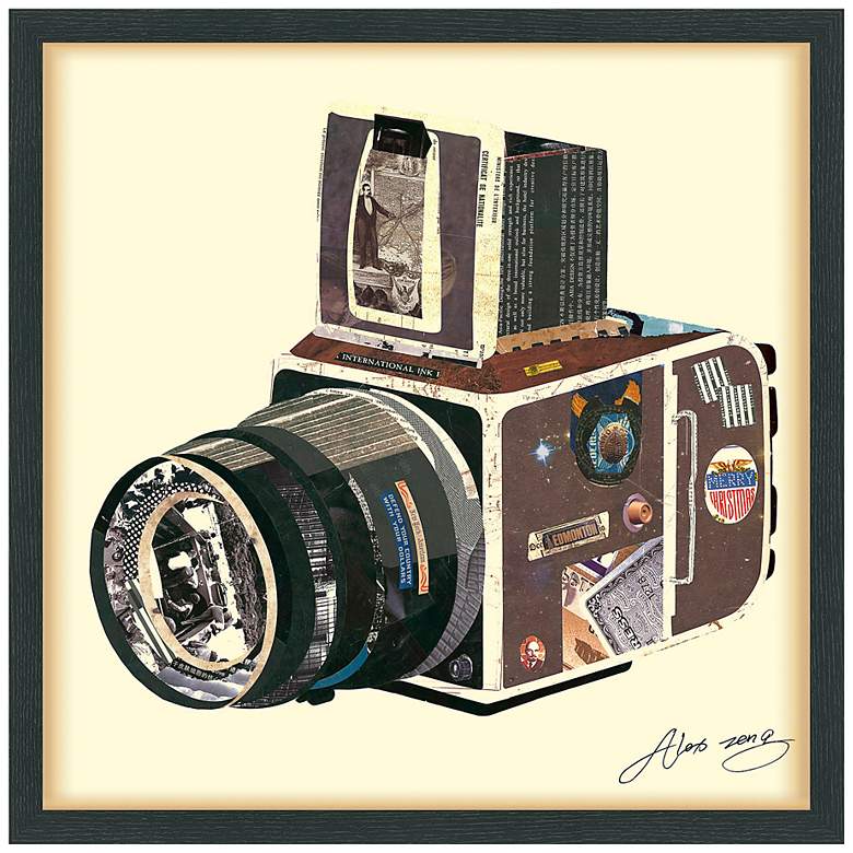 Image 2 SLR Camera 25" High Dimensional Collage Framed Wall Art