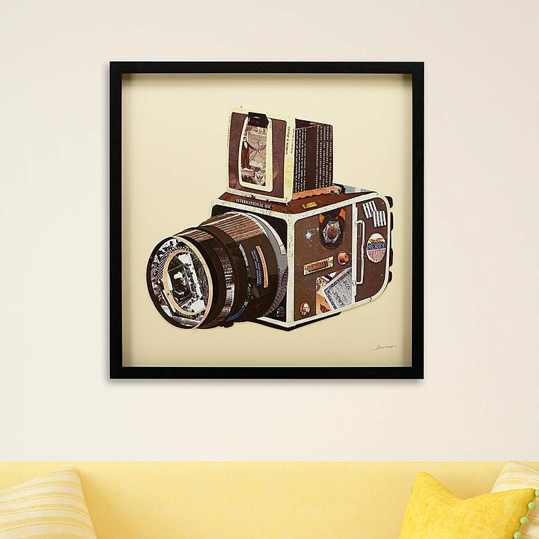 Image 1 SLR Camera 25 inch High Dimensional Collage Framed Wall Art