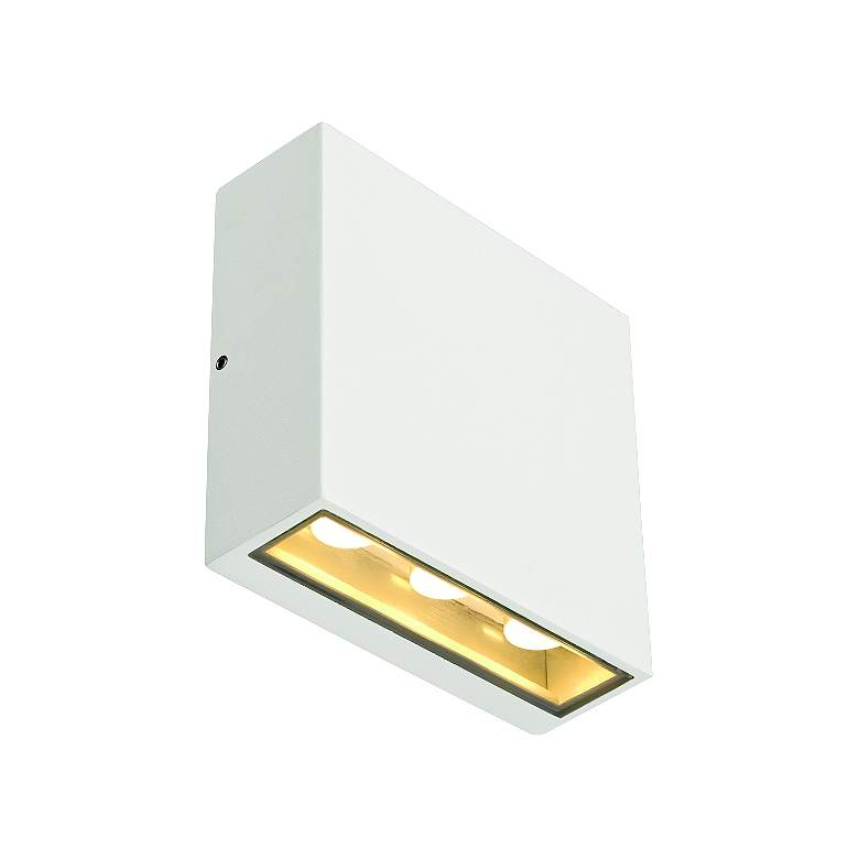 Image 1 SLV Big Quad 5 1/2 inch High White Outdoor LED Wall Light