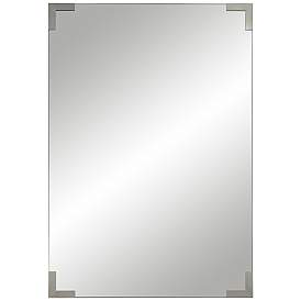 Image3 of Slynia Silver Corner 27" x 39" Rectangular Wall Mirror