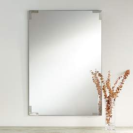 Image2 of Slynia Silver Corner 27" x 39" Rectangular Wall Mirror