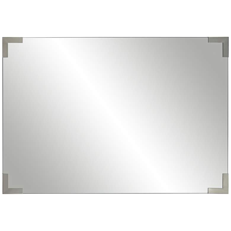 Image 6 Slynia Silver Corner 27 inch x 39 inch Rectangular Wall Mirror more views