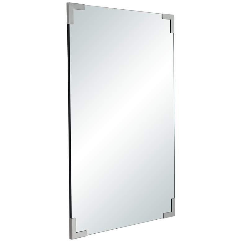 Image 7 Slynia Silver Corner 27" x 39" Rectangular Wall Mirror more views