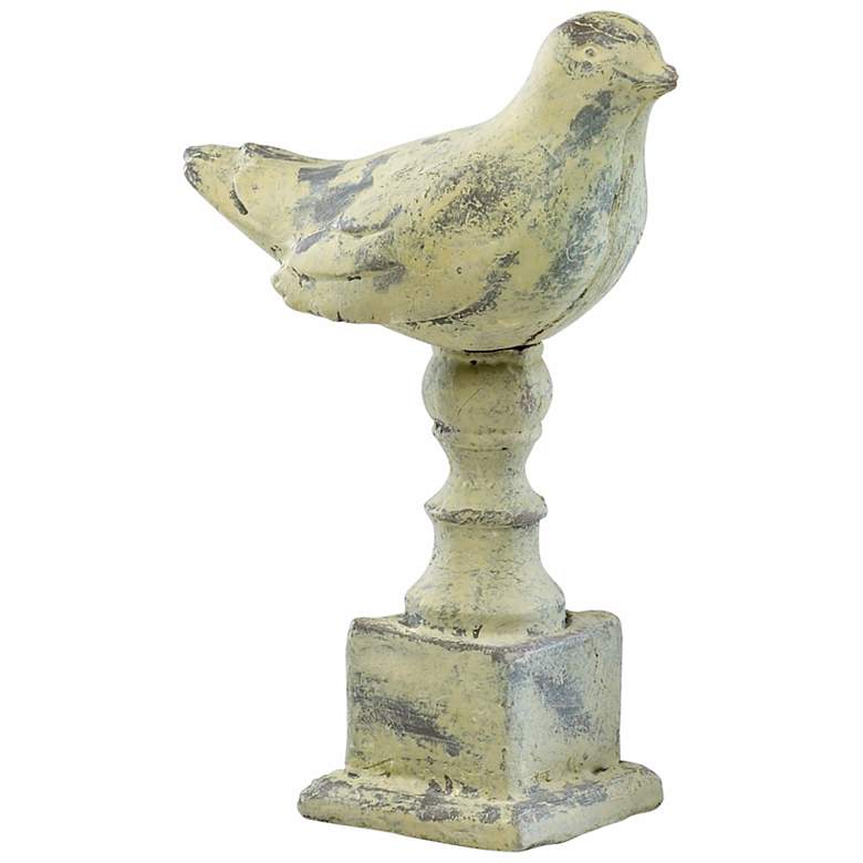 Image 1 Small Antique French Ivory Bird on Pedestal