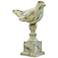 Small Antique French Ivory Bird on Pedestal
