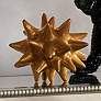 2_Small Antique Gold 4" High Ceramic Urchin Sculpture