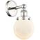Small Beacon 2.25" High Polished Nickel Sconce w/ Matte White Shade