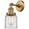 Small Bell 10" High Brushed Brass Adjustable Wall Sconce