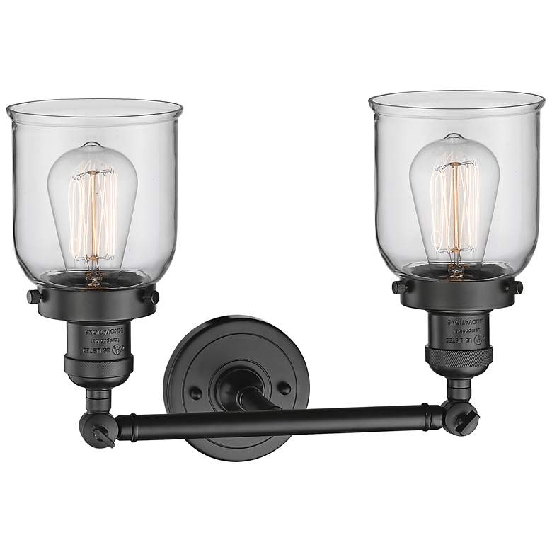Image 4 Small Bell 10"H Rubbed Bronze 2-Light Adjustable Wall Sconce more views