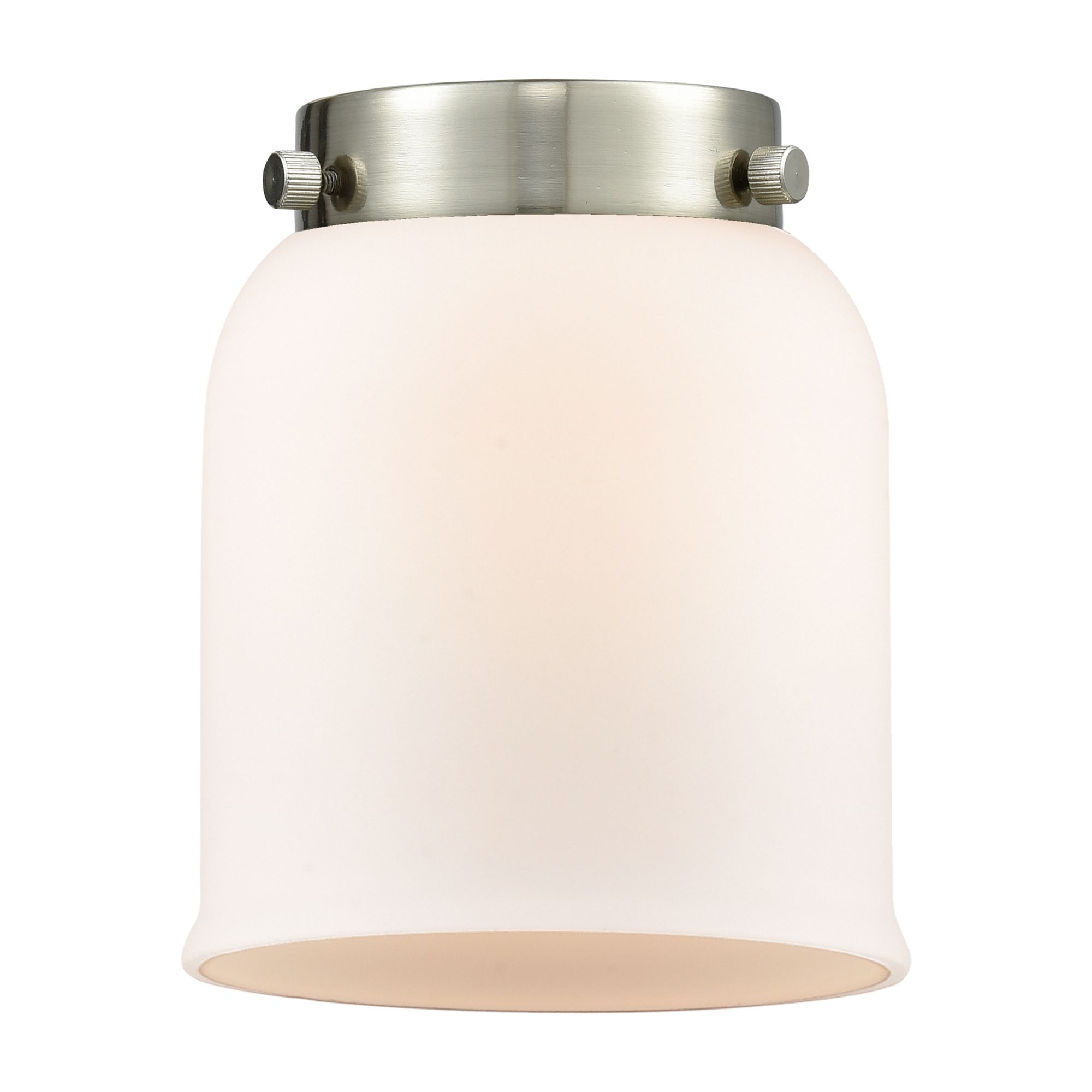 Small Bell 16" 2-Light Satin Gold Bath Light w/ Matte White Shade