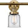 3_Small Bell 30" Wide Clear Glass - Brushed Brass Bath Light more views