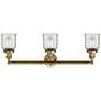 4_Small Bell 30" Wide Clear Glass - Brushed Brass Bath Light more views