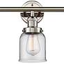 Small Bell 30" Wide Clear Glass Polished Nickel Bath Light