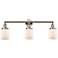 Small Bell 30" Wide White Glass Polished Nickel Bath Light