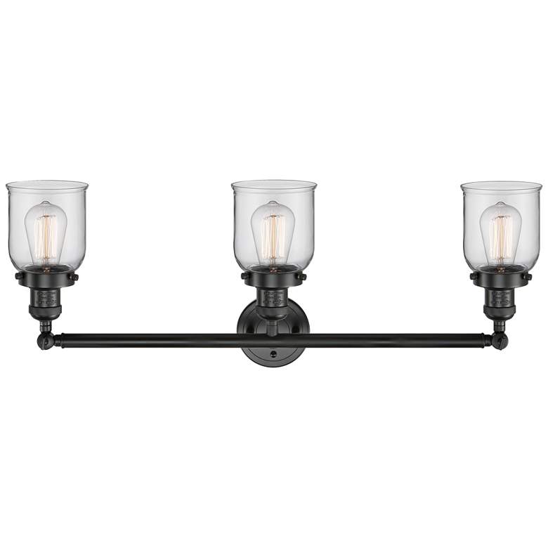 Image 4 Small Bell 30"W Matte Black 3-Light Adjustable Bath Light more views