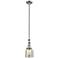 Small Bell 5" Brushed Satin Nickel Tiltable Mini Pendant w/ Mercury Sh