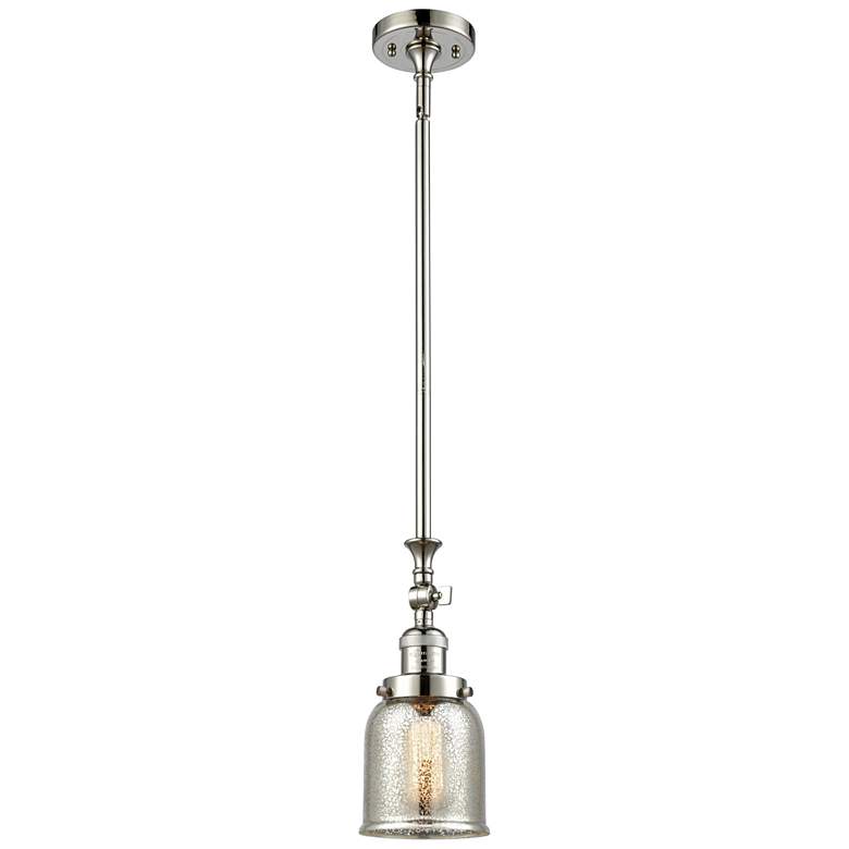 Image 1 Small Bell 5" Polished Nickel Tiltable Mini Pendant w/ Mercury Shade