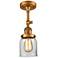 Small Bell 5" Wide Brushed Brass Adjustable Ceiling Light