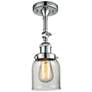 Small Bell 5" Wide Polished Chrome Adjustable Ceiling Light